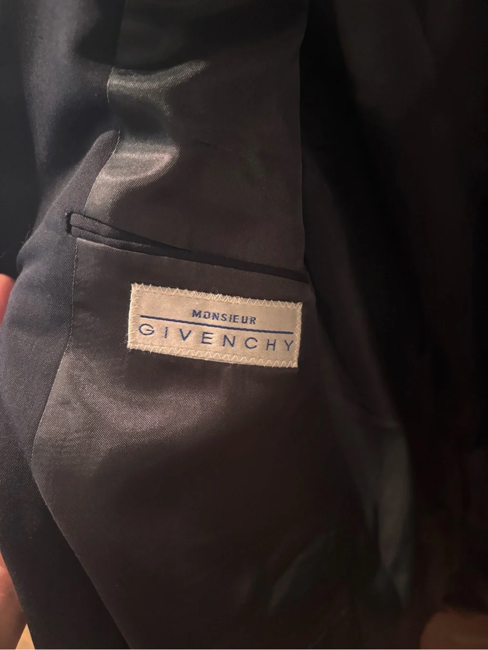 Givenchy Monsieur Navy Wool Blazer Sport Coat 46S Made in Italy